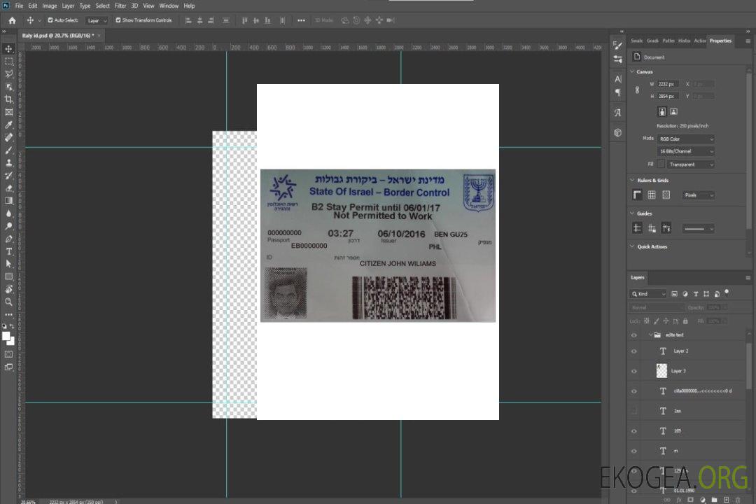 Visa ISRAËL version 2 template Visa ISRAËL version 2 template